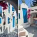 A person constructed a miniature Greek village in his yard