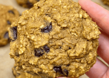Pumpkin Chocolate Chip Protein Cookies [no added sugar + gluten-free] • Wholesome Helper